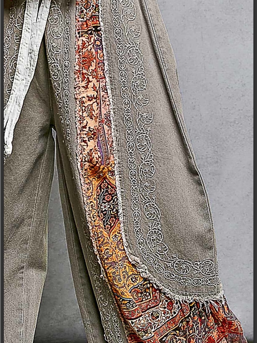 POL Patchwork Drawstring Jogger Pants - Picture 4 of 8